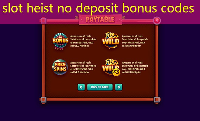 slot heist no deposit bonus codes